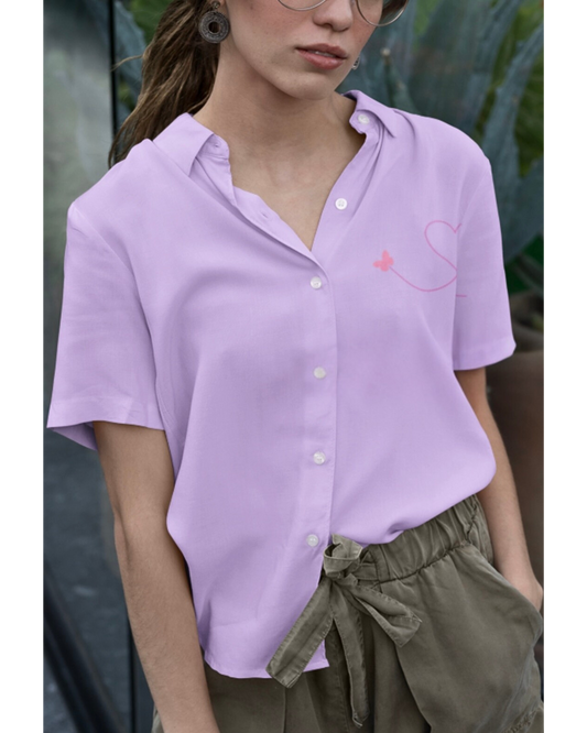 Lavender Flutterback Shirt