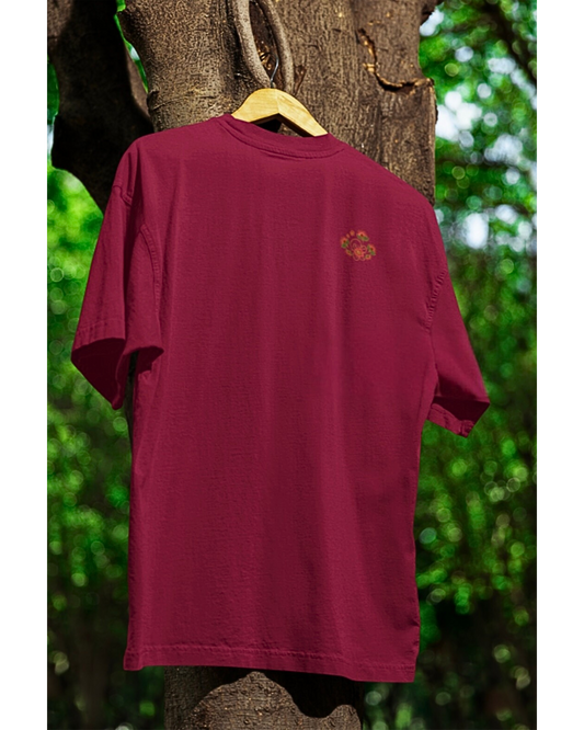 Crimson Bloom Minimal Tee