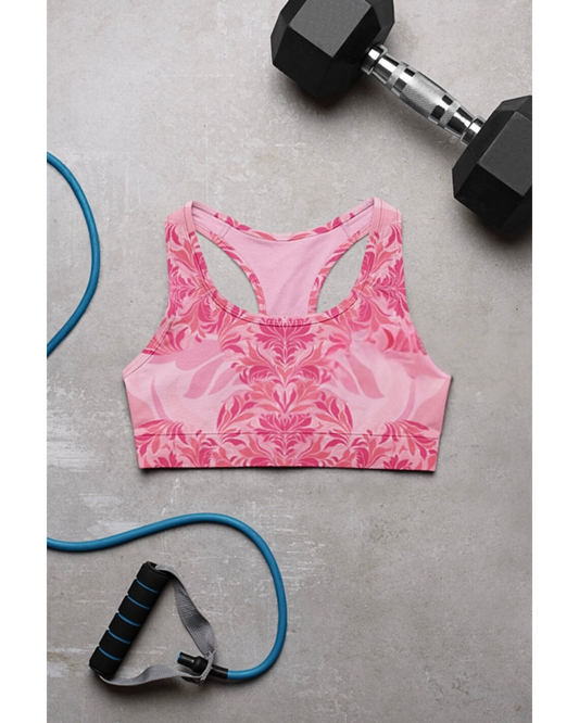 Petal Noir – Luxe Print Crop Top | Sports Bra