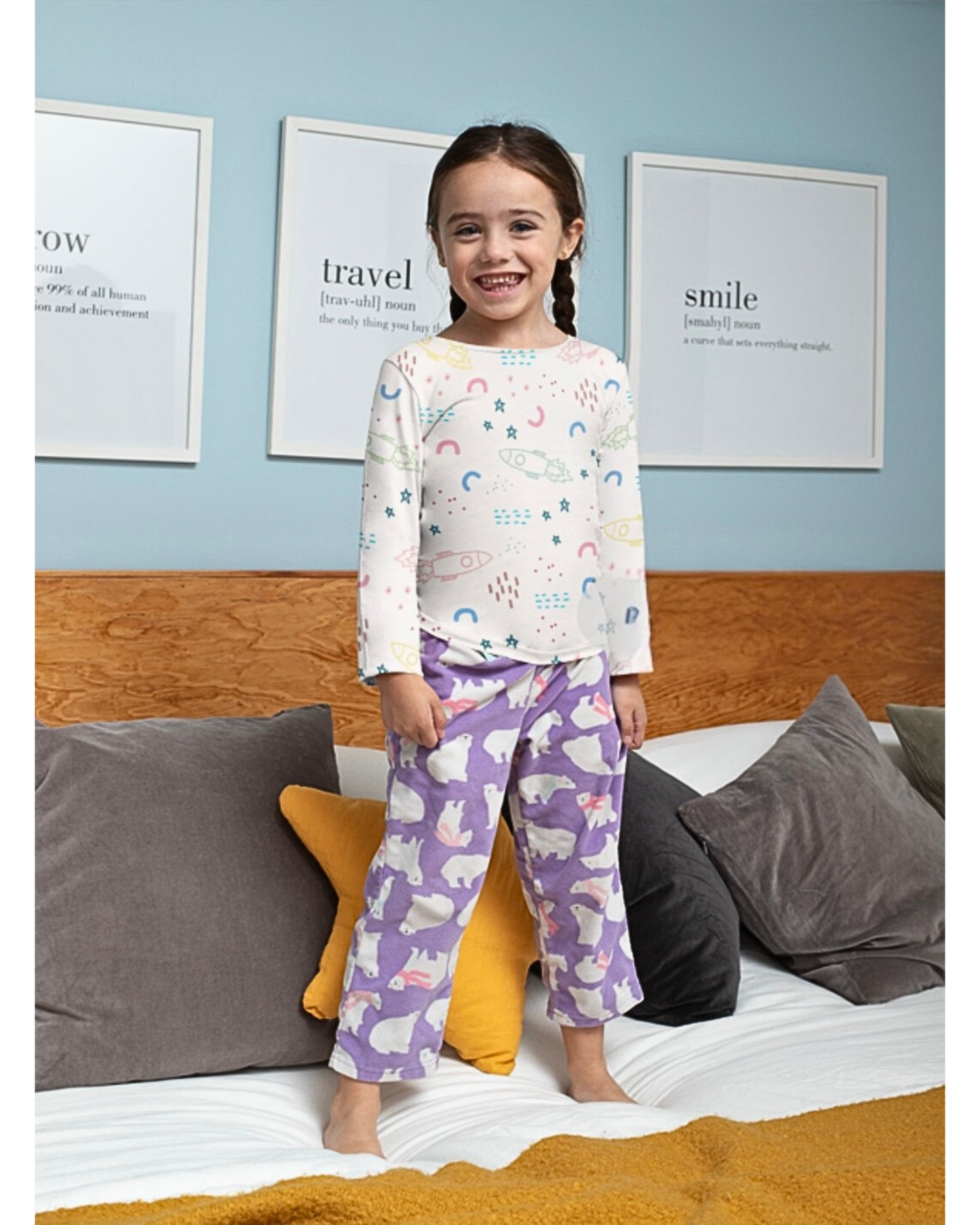 Cosmic Cutie Tee – Pastel Rockets & Space Dreams